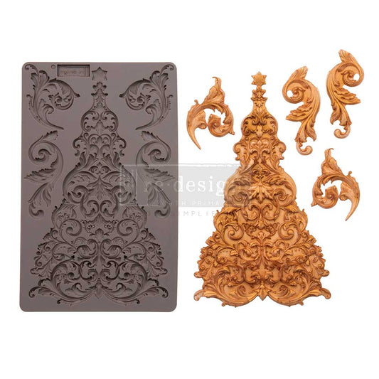 Redesign with Prima, Glorious Tree, Christmas, Decor Mould, Silicone Mold, Food Safe, 5″X8″X8