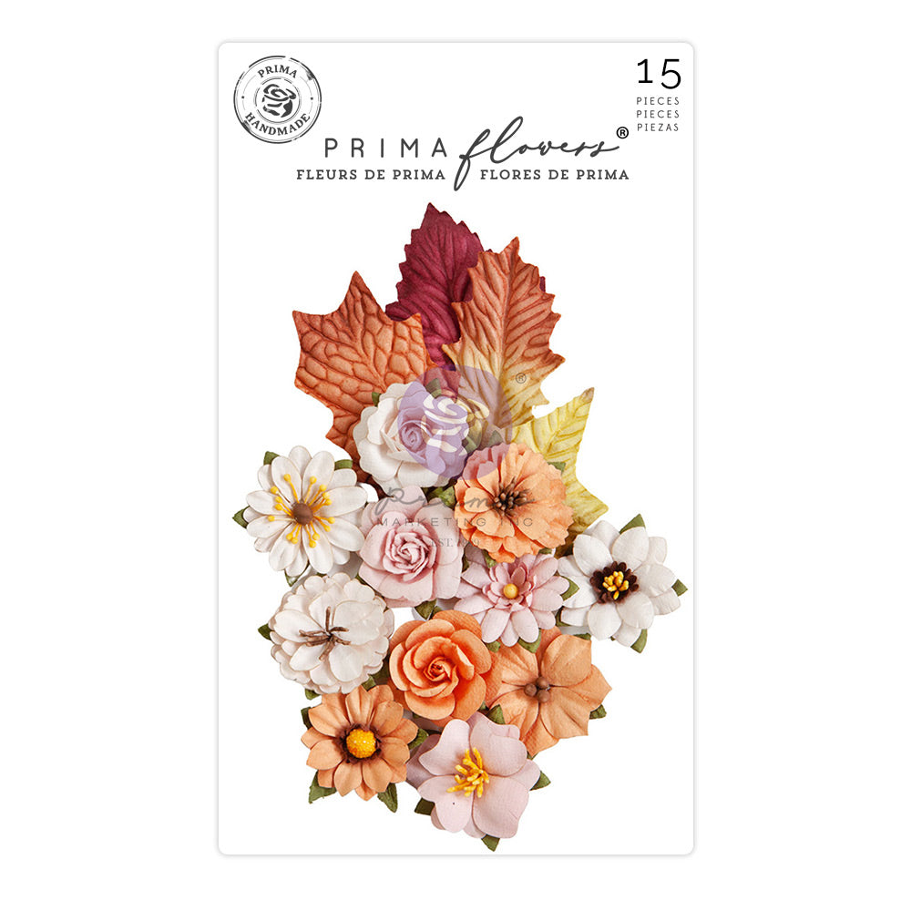 Prima Marketing, Paper Flowers, Luna Collection, Halloween Night, 15 pc Mix, Scrapbooking, Mixed Media, Crafts, 661045