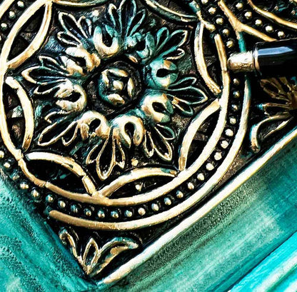 Re-Design, Prima, Acrylic Paint, Metallic, Marker, 50 ml, Gilded Envy,  Gold, High Luster, Shimmery, Chisel Tip, CeCe Restyled, Mixed Media Re-Design with Prima