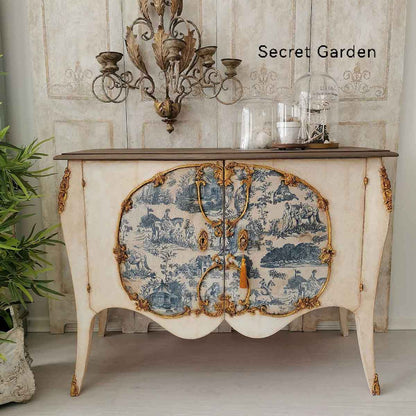 Re-Design with Prima Kacha Decoupage Fiber Pack, Toile de Jouy, French Inspired, Mixed Media, A1 23.4" x 33.1" Re-Design with Prima