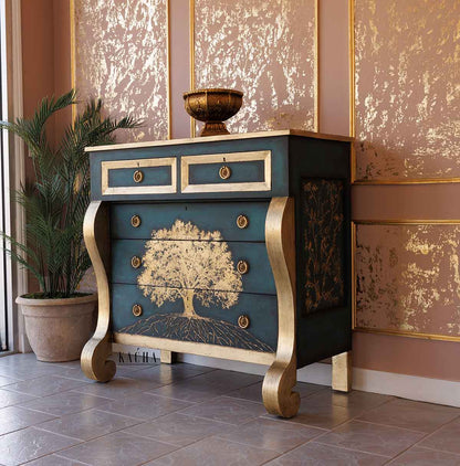 Re-Design with Prima, Decor Transfers, Gold Foil, Tree, Growth, Nature, Shabby, Chic, Kacha, total sheet size 18″x24″ cut in 2 sheets Re-Design with Prima