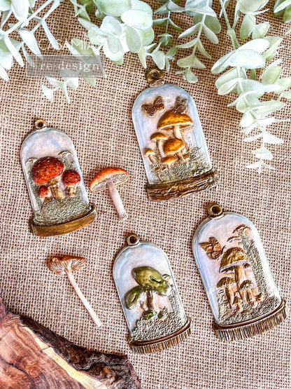 Re-Design with Prima, Enchanted Shroom, Decor Mold, Whimsical, Mushroom, Cloche, Domes, 5″X10″, Decorations, Silicone, Food Safe Re-Design with Prima