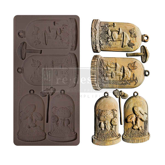 Re-Design with Prima, Enchanted Shroom, Decor Mold, Whimsical, Mushroom, Cloche, Domes, 5″X10″, Decorations, Silicone, Food Safe