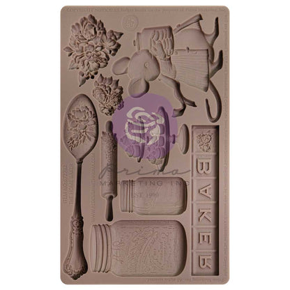 Re-Design with Prima Decor Silicone Mould, The Home Baker Collection – Baker’s Delight, Food Safe Mold for Resin, Clay