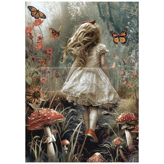 Re-Design with Prima, Decoupage Fiber Paper Set, Dreamlike Trails , Lost in Wonderland, 1 sheet, 23.4″x33.1″  2024, Q4 Release Re-Design with Prima