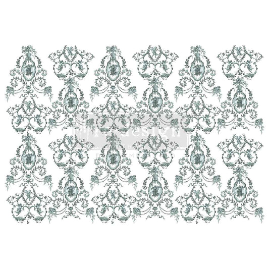 Re-Design with Prima Rub-on Decor Transfers, Jardin Secret, total sheet size 24″x35″, 4 sheets, Mixed Media, French Inspired, Vintage Style
