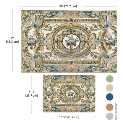Re-Design with Prima, Double Delight, Decoupage Fiber Paper Set, Tissue, Serenade In Blue, 2 sheets, 1 sheet, 19.5″x30″, 1 sheet, 11.7″x16.5 Re-Design with Prima