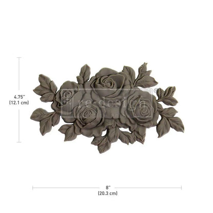 Re-Design with Prima, Decor Poly, Appliqués, Timeless, Petals, Roses, Flexible, Lightweight, Bendable, Creative Projects, 1 pc, 4.75″x8″ Re-Design with Prima
