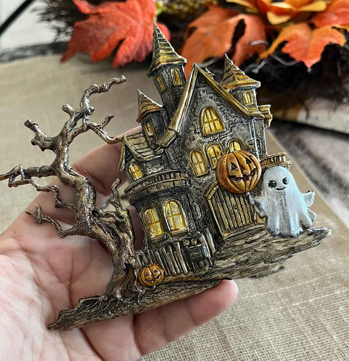 Re-Design with Prima Silicone Mould, Halloween, Bewitched, Haunted House, Decorations, Mold, 5″X8″, Craft Supplies, Food Safe