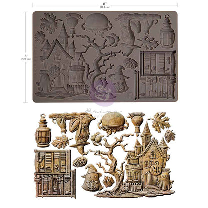 Re-Design with Prima Silicone Mould, Halloween, Bewitched, Haunted House, Decorations, Mold, 5″X8″, Craft Supplies, Food Safe