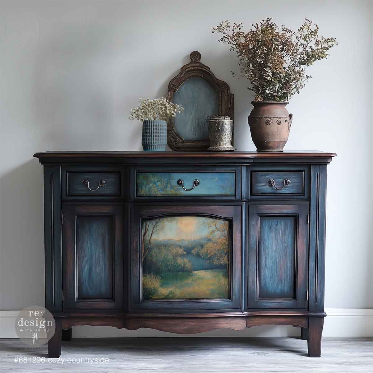 Re-Design with Prima Decoupage Fiber, Cozy Countryside, 1 sheet, A3 11.7″x16.5″, 2026 Re-Design with Prima