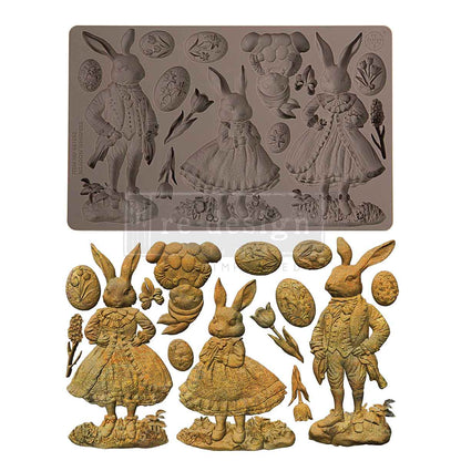 Re-design with Prima, Silicone Mold, Meadow Whispers, Easter, Bunnies, Rabbits, Decor Moulds®, 1 pc, 5″x8″x8mm, Food Safe, 2026 Q1 Re-Design with Prima