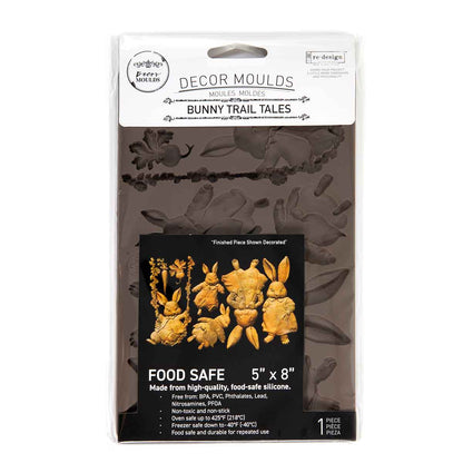 Re-design with Prima, Silicone Mold, Bunny Trail Tails, Bunnies, Rabbits, Decor Moulds®, 1 pc, 5″x8″x8mm, Food Safe, 2026 Q1 Re-Design with Prima