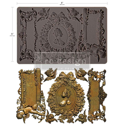 Re-design with Prima Silicone Decor Mould, Ombres Florales, Vintage Style, Ornate Frames, Cherubs, Embellishments, Food Safe Craft Supplies