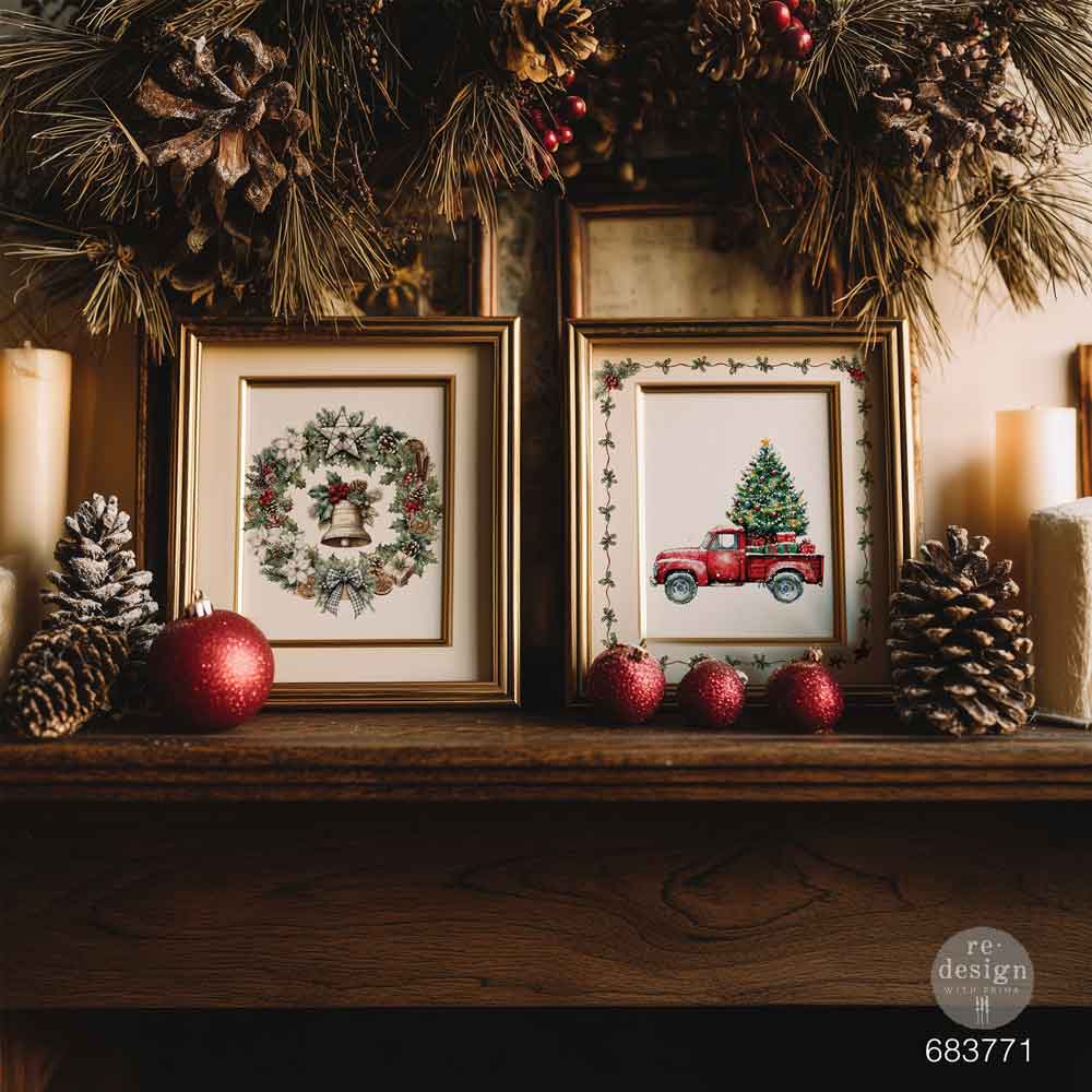 Re-Design with Prima, Middy Plus Transfers, Home For The Holidays, 3 sheets + 1 bonus sheet, 8.5″x11