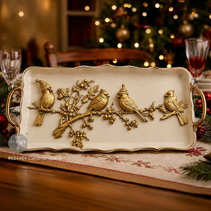 Redesign with Prima Silicone Mold, Decor Moulds, Cardinal Grace, Songbirds, Christmas, 5″x8″x8mm, Food Safe, 2026 Q3