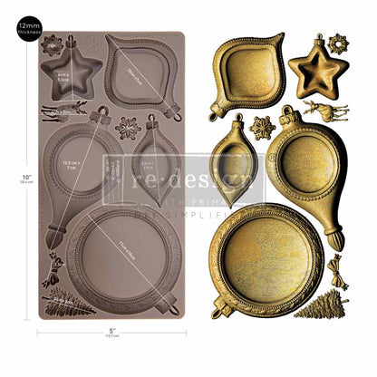 Redesign with Prima Silicone Mold, Decor Moulds, Noel Elegance, Christmas Ornaments,  French Inspired, 5″x10″x12mm, Food Safe, 2026 Q3