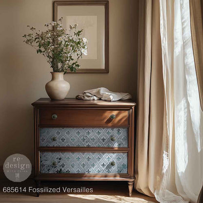 Re-Design with Prima Decoupage Fiber Paper, Fossilized Versailles, French Inspired, Shabby Chic, Vintage, Mixed Media, 1 sheet, 19.5″x30″