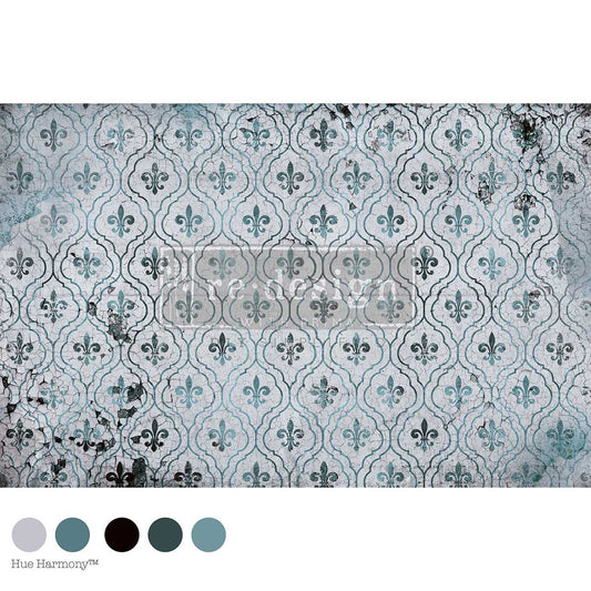 Re-Design with Prima Decoupage Fiber Paper, Fossilized Versailles, French Inspired, Shabby Chic, Vintage, Mixed Media, 1 sheet, 19.5″x30″