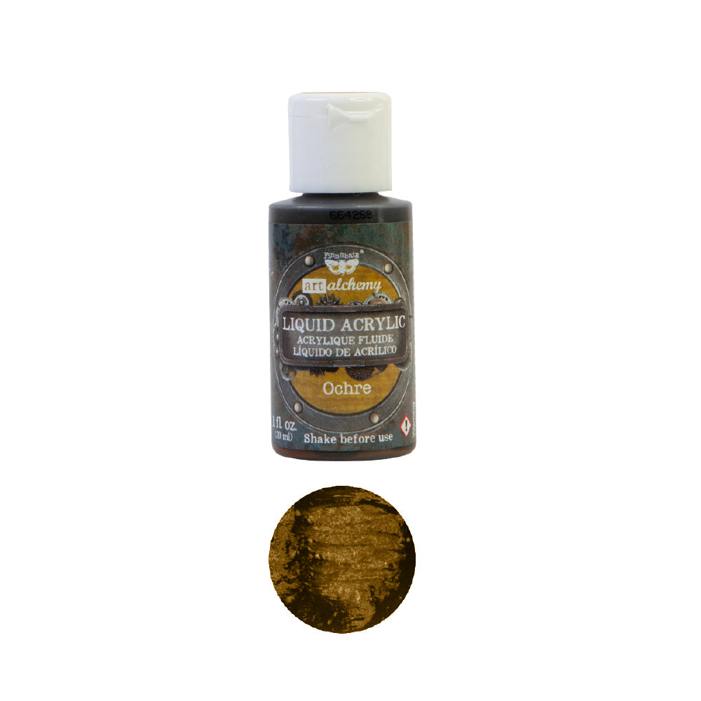 Finnabair Art Alchemy, Liquid Acrylic Paint, Coral, Vibrant, Colors, 30 ml