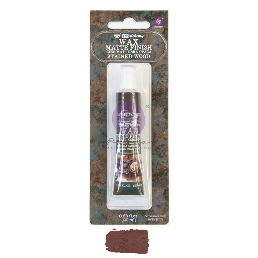 Re-Design with Prima, Art Alchemy, Wax Paste, Matte, Antiquing Wax, Charcoal Black, Sepia, Old White, Stained Wood, French Lavender, Rusty Red, Ochre, 20 ml Re-Design with Prima