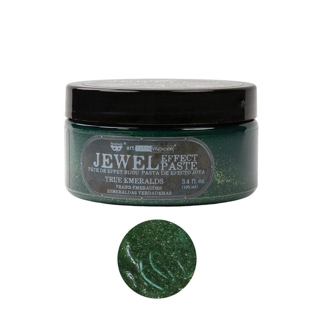 Finnabair, Art Extravagance, Jewel Texture Paste, Amethyst,  Golden Dust, Precious Rubies, Onyx, True Emeralds, Metallic, Glittery, 3.4 oz