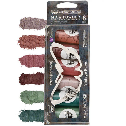 Re-Design, Prima, Finnabair, Art Ingredients, Mica Powder, Sets of 6, Vintage Roses, Pearl and Crystals,  Winter Tales, Mixed Media Re-Design with Prima