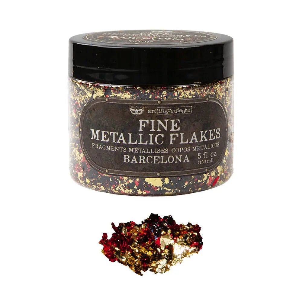 Finnabair, Art Ingredients, Fine Metallic Gilding Flakes, Mixed Media Art Re-Design with Prima