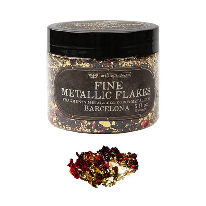 Finnabair, Art Ingredients, Fine Metallic Gilding Flakes, Mixed Media Art Re-Design with Prima