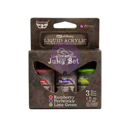 Re-Design Prima, Art Alchemy, Liquid Acrylic Paint, Set of 3, Mixed Media, Crafts, Water based, Non-Toxic, Limited Edition, 1 oz each Re-Design with Prima