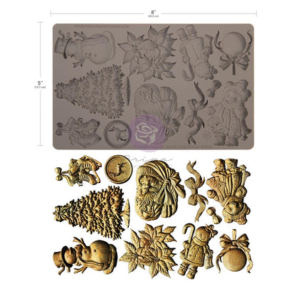 Prima Marketing, Christmas Blush Collection, Silicone Mould, Frank Garcia, Holiday Elements, Snowman, Tree, Teddy Bear, Ornaments, 5″x8″x8mm