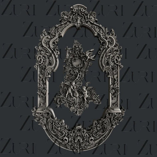 Zuri Silicone Mould, Angels and Frames, Vintage Dreams Collection, 6.3 × 4.3 × 0.31 in