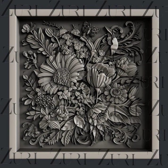 Zuri Silicone Mould, Floral Coaster, Functional Objects Collection, 4″ x 4″ x 0.31″