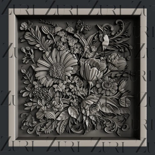 Zuri Silicone Mould, Floral Coaster, Functional Objects Collection, 4″ x 4″ x 0.31″