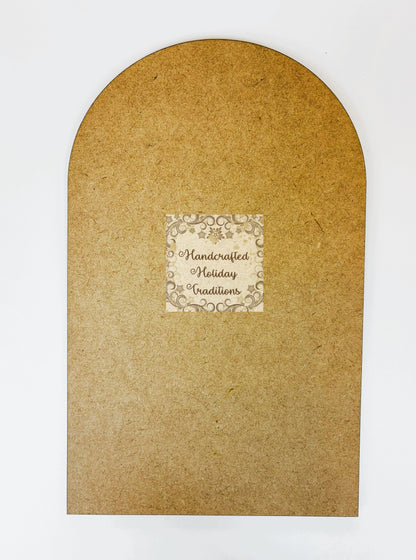 Laser Cut MDF Blank Base, Arched Panel for Decoupage and Mixed Media, Crafts, 5"w x 8"h, 1/4" thick