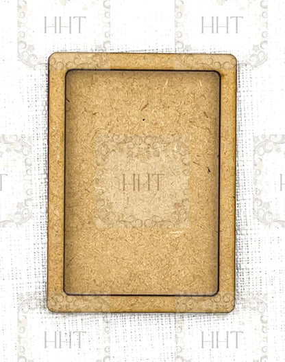 Laser Cut MDF, Collectible, Framed ATC Cards, Set of 3, Plain, Blank, Base, Decoupage, Mixed Media, Crafts, trading, 2.5" x 3.5", 3 pcs each Handcrafted Holiday Traditions