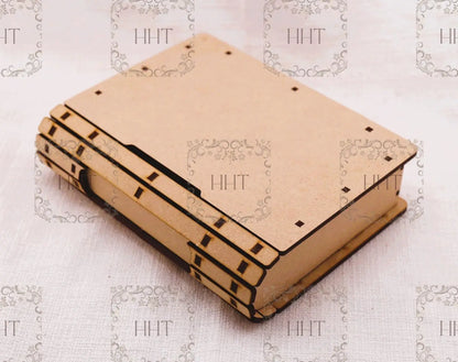 Laser Cut, MDF, Book Box, with Drawer, 2 sizes, Craft, Base, Blank, Canvas, Decoupage, Mixed Media, Paintable, Self-Assembly Handcrafted Holiday Traditions