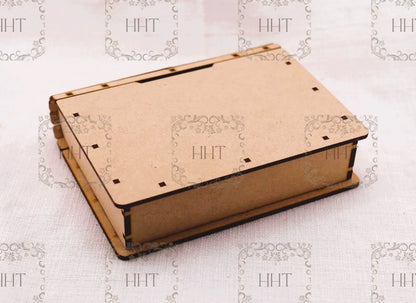 Laser Cut, MDF, Book Box, with Drawer, 2 sizes, Craft, Base, Blank, Canvas, Decoupage, Mixed Media, Paintable, Self-Assembly Handcrafted Holiday Traditions