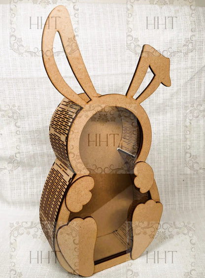 Laser Cut, MDF, Easter, Bunny, Egg, Candy Holder, Decoration, Buildable Kit, Craft, Base, Blank, Decoupage, Crafts, Mixed Media, 2 Options Handcrafted Holiday Traditions
