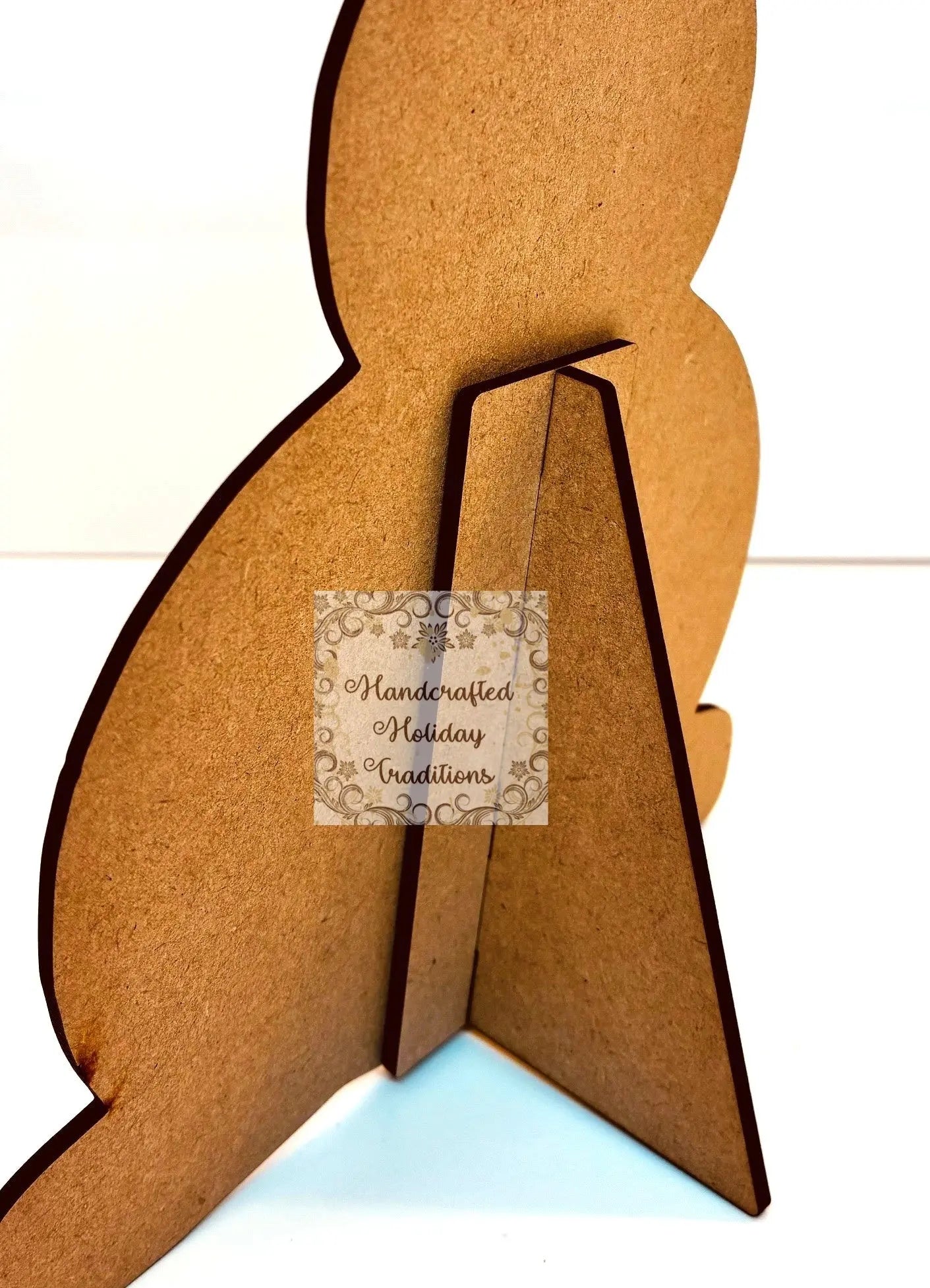 Laser Cut, MDF, Easter, Standing Bunny, Rabbit, Heart, Shelf Sitter, Blank, Base, 4 pc, Decoupage, Crafts, Mixed Media Handcrafted Holiday Traditions