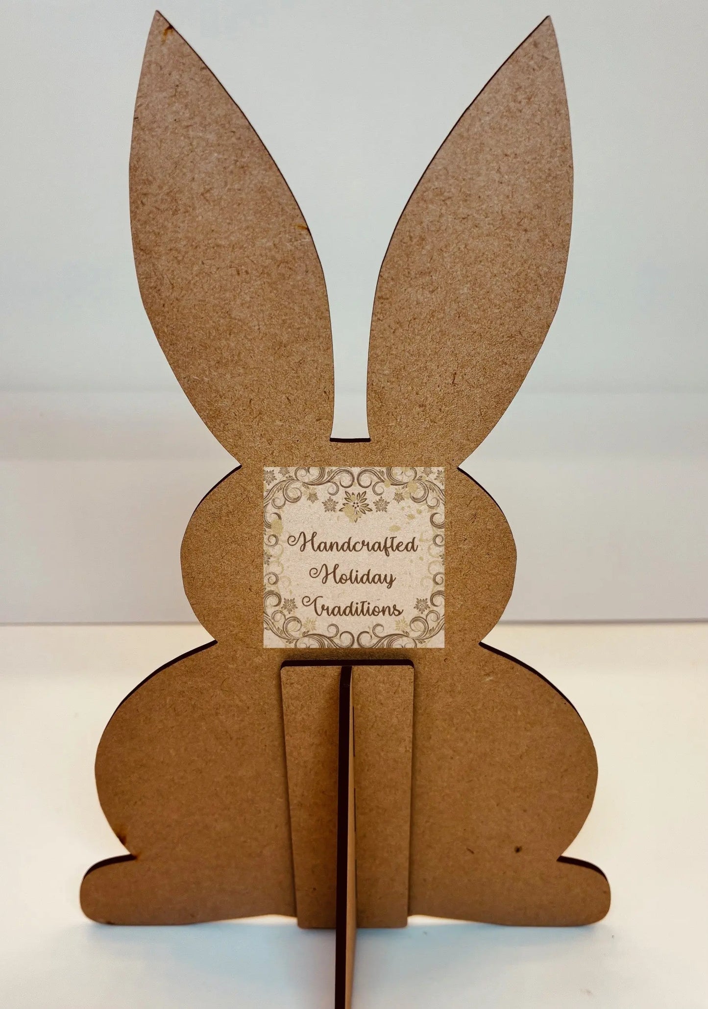 Laser Cut, MDF, Easter, Standing Bunny, Rabbit, Heart, Shelf Sitter, Blank, Base, 4 pc, Decoupage, Crafts, Mixed Media Handcrafted Holiday Traditions