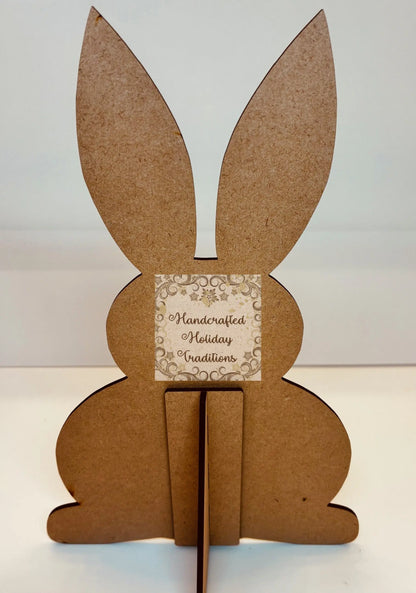 Laser Cut, MDF, Easter, Standing Bunny, Rabbit, Heart, Shelf Sitter, Blank, Base, 4 pc, Decoupage, Crafts, Mixed Media Handcrafted Holiday Traditions