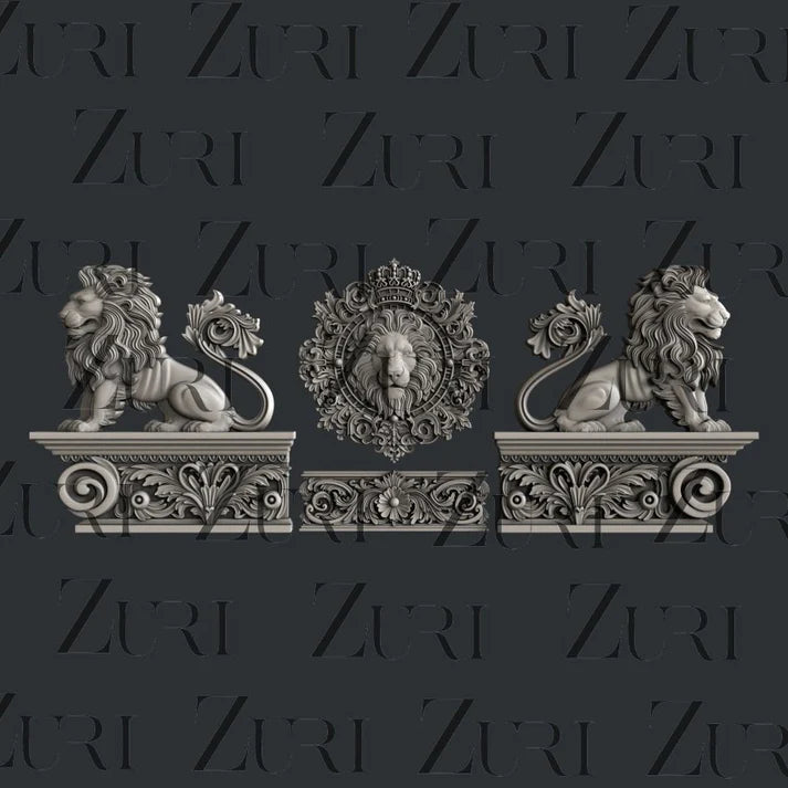 Zuri Silicone Mould, Baroque Lions Mold, Furniture Decorating, Wall Plaques, Mixed Media Art, Home Decor, Food Safe
