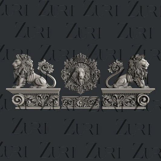 Zuri Silicone Mould, Baroque Lions Mold, Furniture Decorating, Wall Plaques, Mixed Media Art, Home Decor, Food Safe