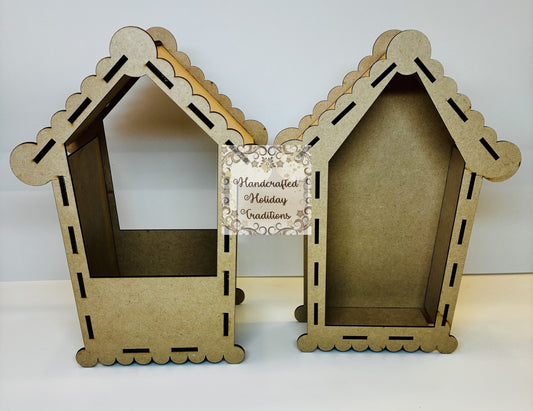 Laser Cut MDF, Buildable, Bird House Candle Holder, Shadow Box Kit, Diorama, Display, Blank, Base, Planter, Decoupage, Mixed Media, Crafts