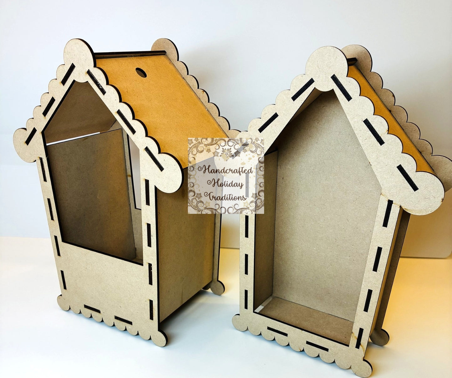 Laser Cut MDF, Buildable, Bird House Candle Holder, Shadow Box Kit, Diorama, Display, Blank, Base, Planter, Decoupage, Mixed Media, Crafts