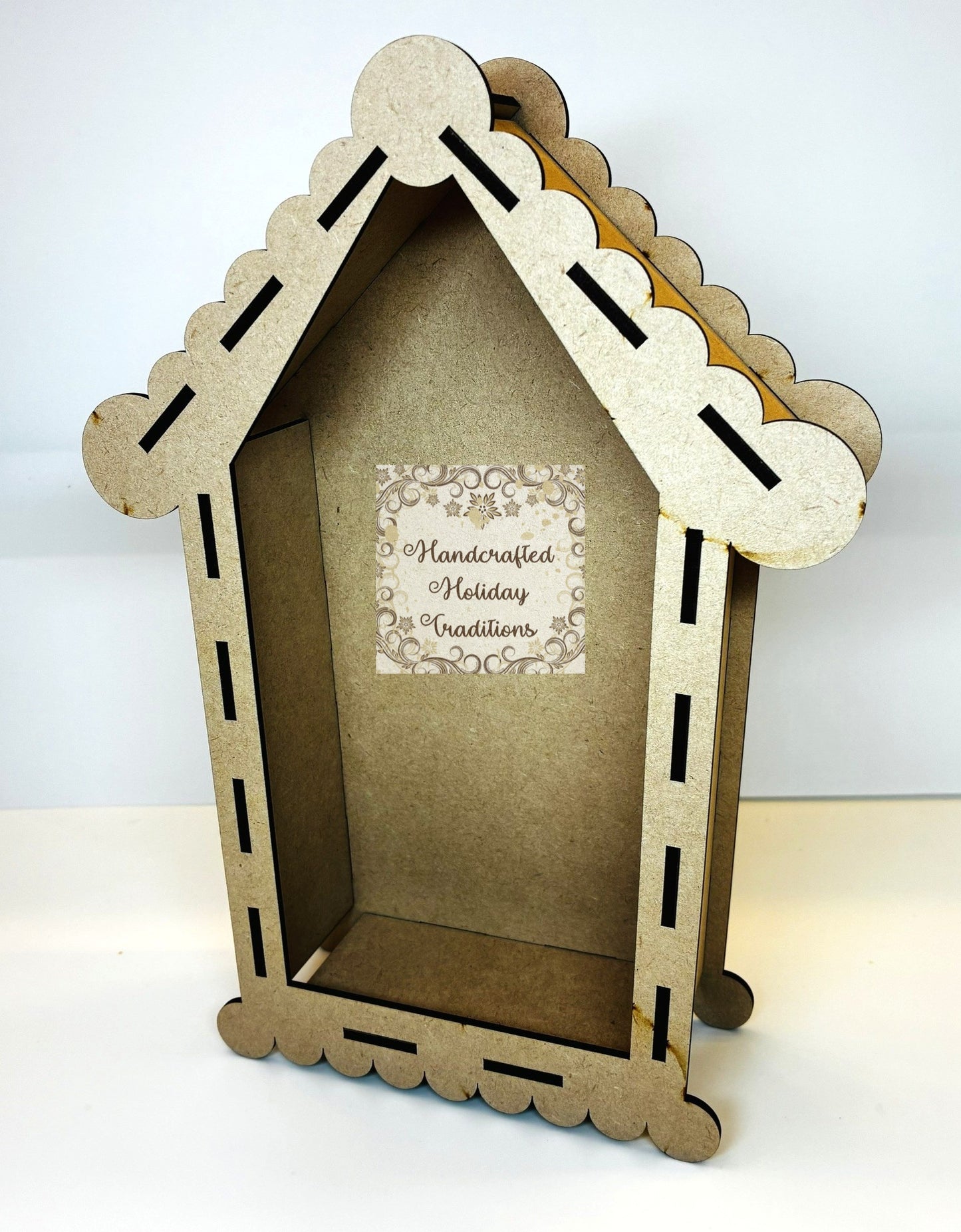 Laser Cut MDF, Buildable, Bird House Candle Holder, Shadow Box Kit, Diorama, Display, Blank, Base, Planter, Decoupage, Mixed Media, Crafts