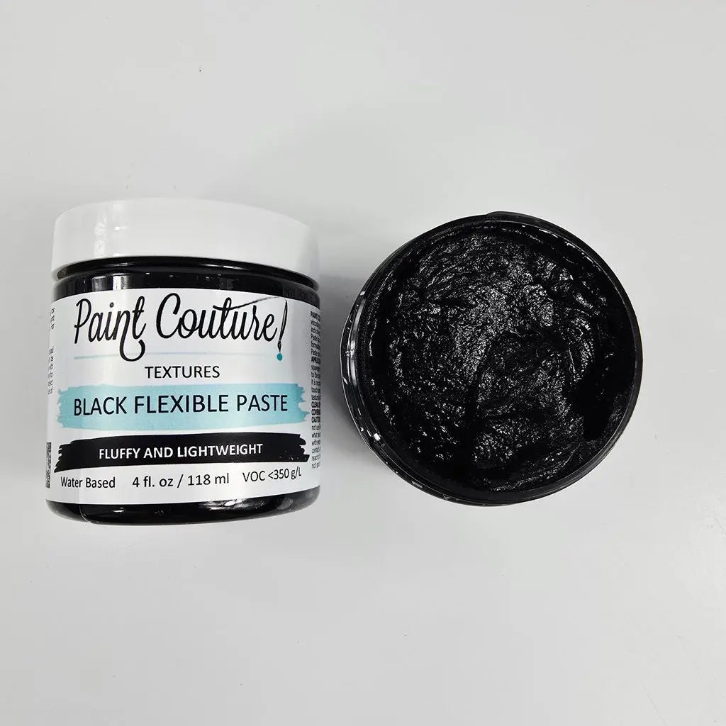 Paint Couture, New for 2026, Flexible Paste, Black, White, Textures, Fluffy, Lightweight, 8 oz Paint Couture!
