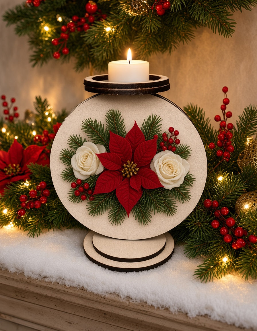 Laser Cut MDF Unfinished Votive Candle Holder DIY Craft Blank, Decoupage, Mixed Media