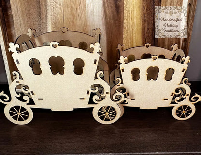 Laser Cut, MDF, Buildable, Chariot, Carriage, Unicorn, Kit, IOD Mould, Blank, Base, Decoupage, Mixed Media, Crafts, Small, Large Variants Handcrafted Holiday Traditions